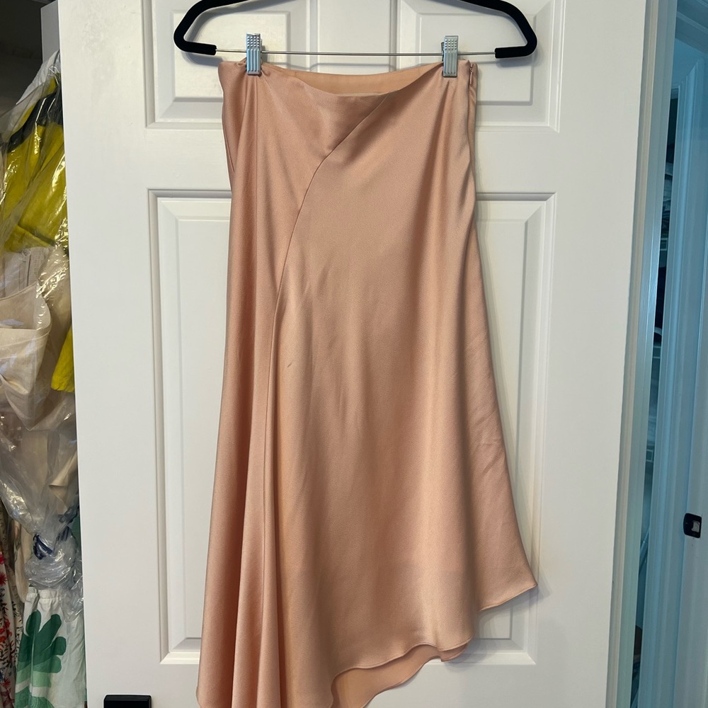 Elegant Peach Asymmetrical Skirt